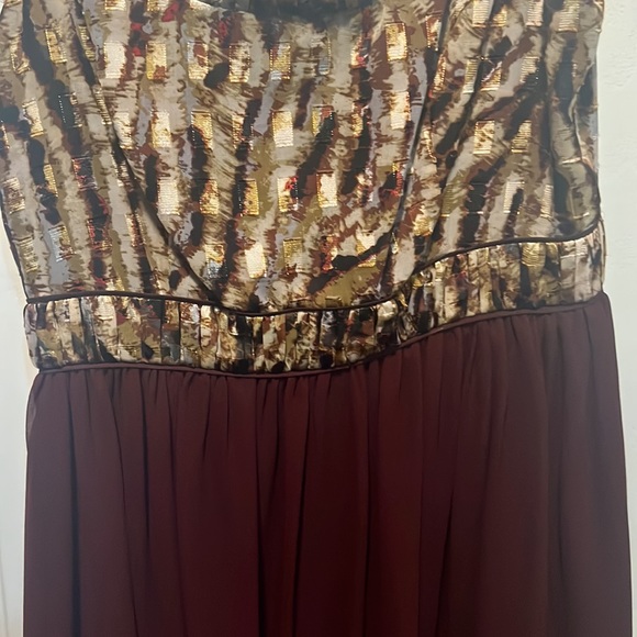 Mixed media empire waist sleeveless dress - Picture 6 of 8